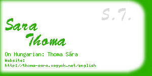 sara thoma business card